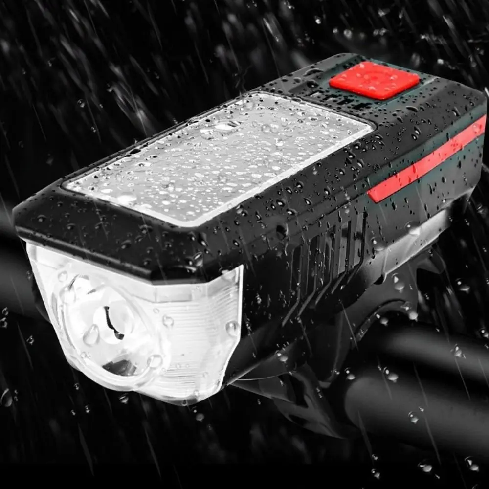 ضوء دراجة يعمل بالطاقة الشمسية قابل لإعادة الشحن عبر USB، 3 أوضاع، مصباح أمامي للدراجة، ضوء قوي مع مصباح أمامي للركوب الليلي #4