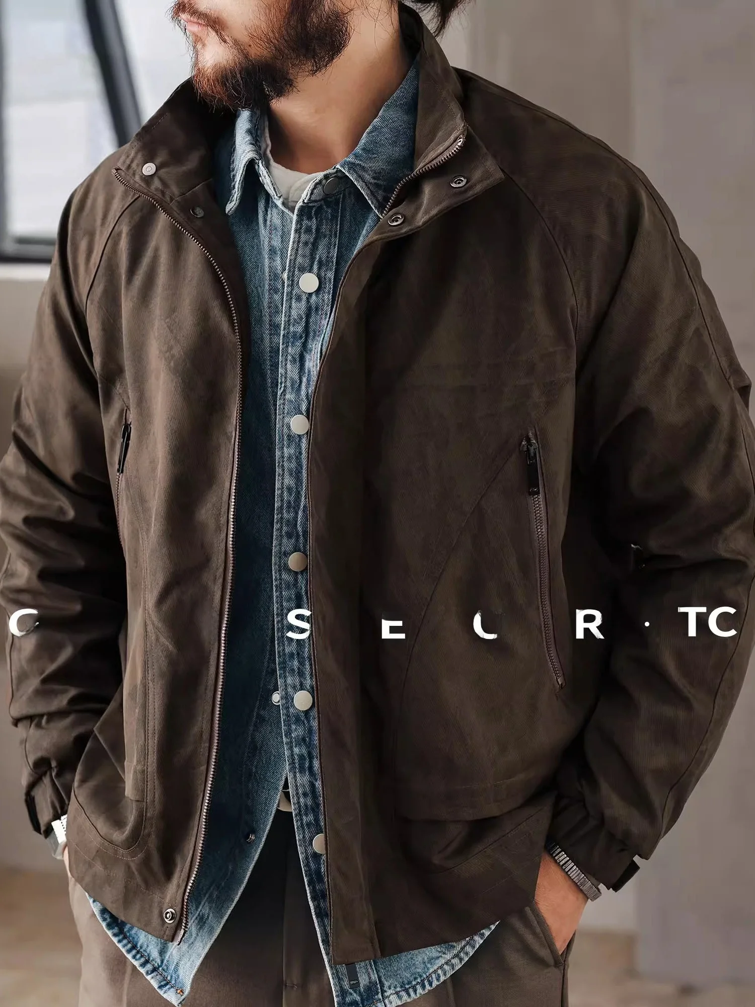 

Утепленная повседневная серебристая куртка с меховой подкладкой для мужчин, зимнее теплое пальто с воротником-стойкой, большой размер, в американском ретро-стиле