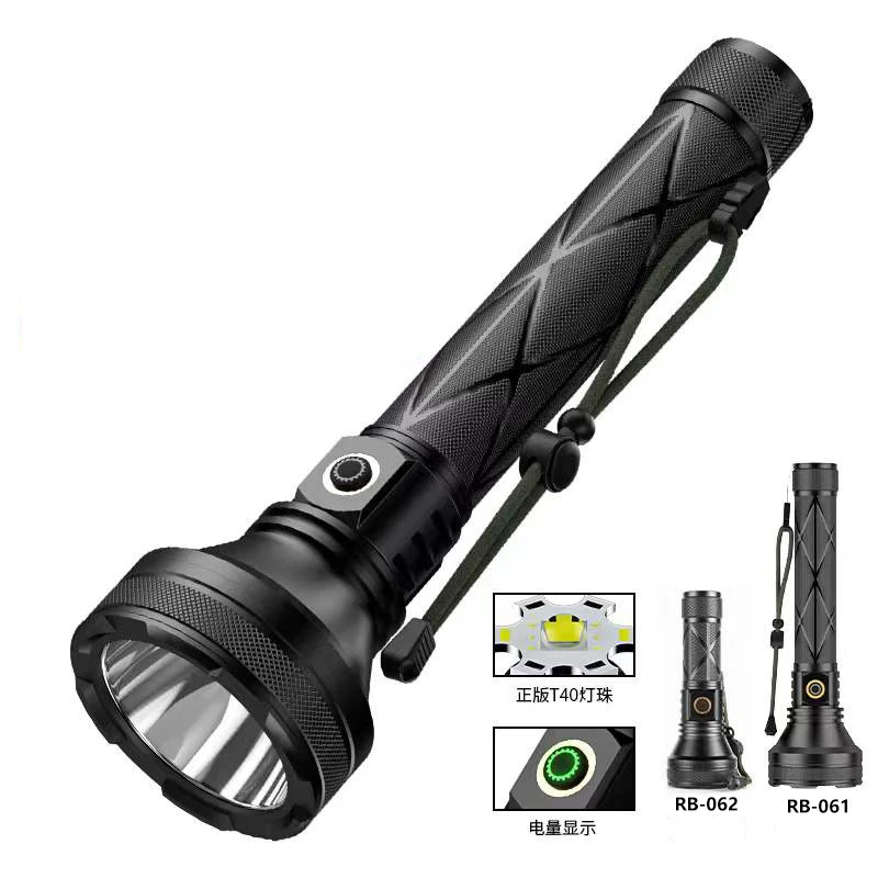 

T40 High Power USB Charging Telescopic Fixed Focus Flashlight Led Strong Light Long Shot Aluminum Alloy Torch