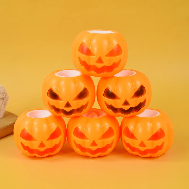 Stress-relieving Funny Halloween Pumpkin Head Ghost Mold Pinch Fun Stress Ball Pinching Music Prank Toys Selling Kid Party Gifts