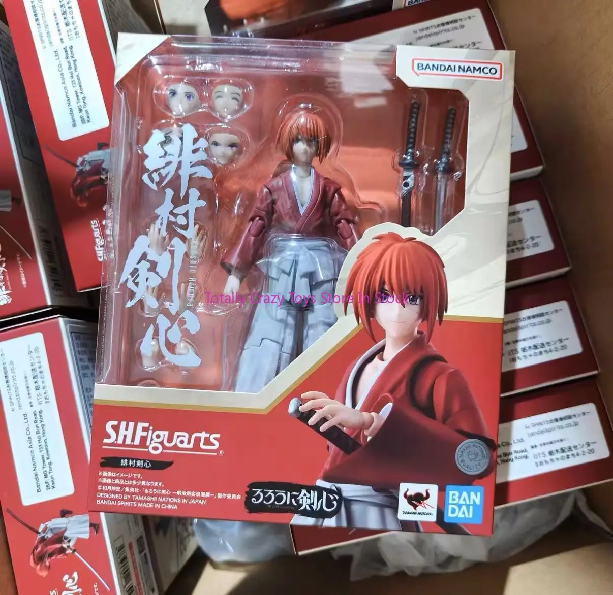 

In Stock Bandai Original Sh Figuarts Shf Himura Kenshin Action Figures Anime Model Toys Figura Collection Gifts