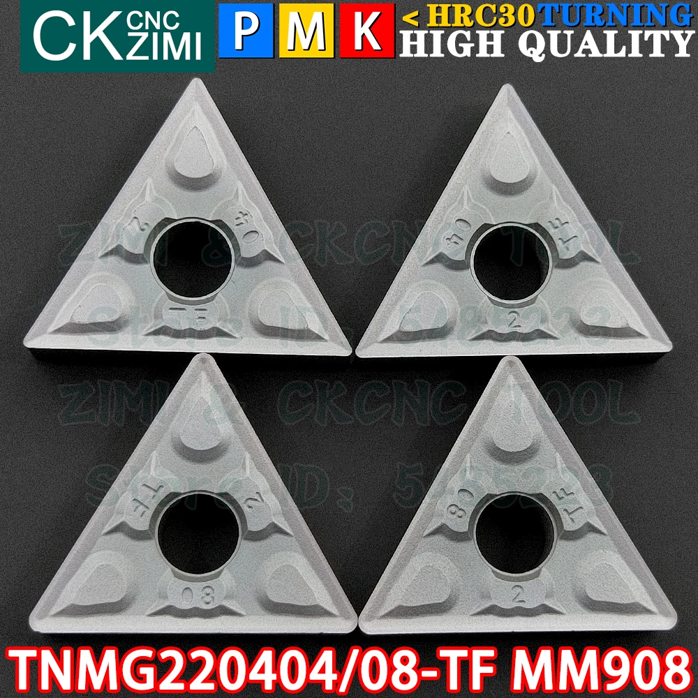 TNMG220404-TF MM908 TNMG220408-TF MM908 Hardmetalen wisselplaten Externe inwendige draaiwisselplaten Gereedschap TNMG2204 TNMG 2204 CNC metalen draaibank Snijgereedschap Timmergereedschappen