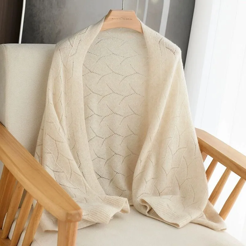 여성용 럭셔리 양면 울 카메라 숄 스카프 아우터웨어 스위트 슬레 루즈핏 롱 스웨이드 오픈 가디건