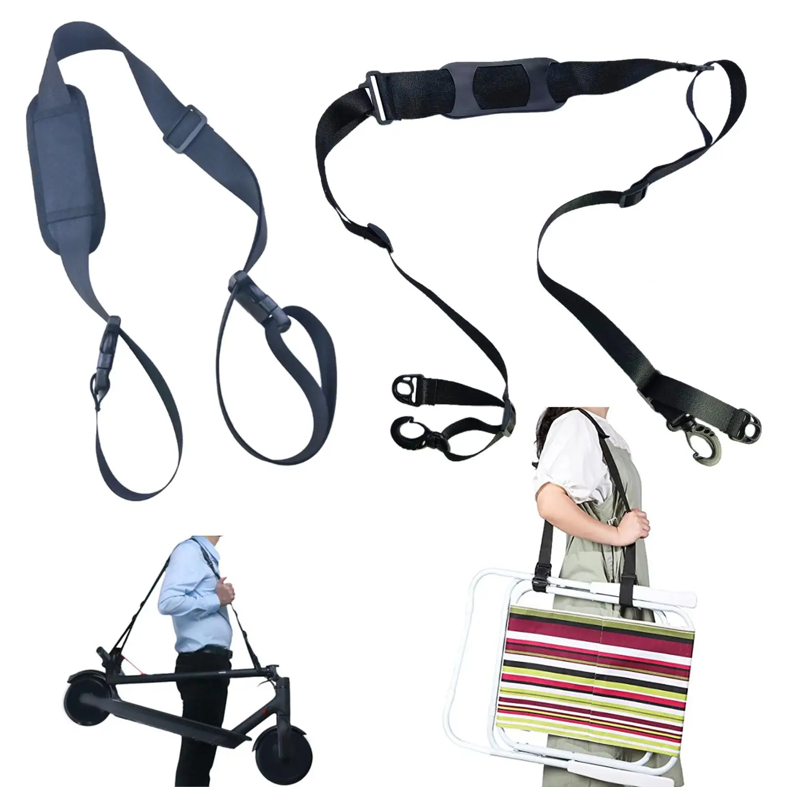 Beach Chair Carry Strap Shoulder Carrying Straps for Folding Chair Yoga Mat Foldable Bike, Electric Scooter, Sport Equipment