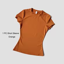 Workout Leggings Breathable Quick Dry Fitness Set for Women - Orange