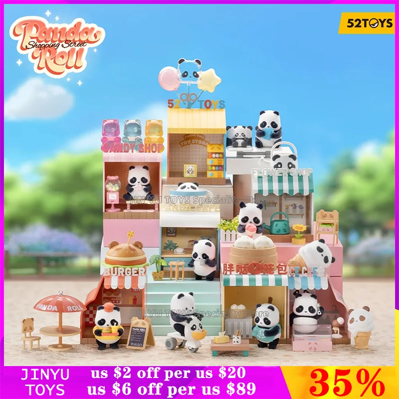 

52TOYS Panda Roll Shopping Street Blind Box Confirm Style Cute Animal Anime Figure Cartoon Model Children Holiday Gifts Kid Toys