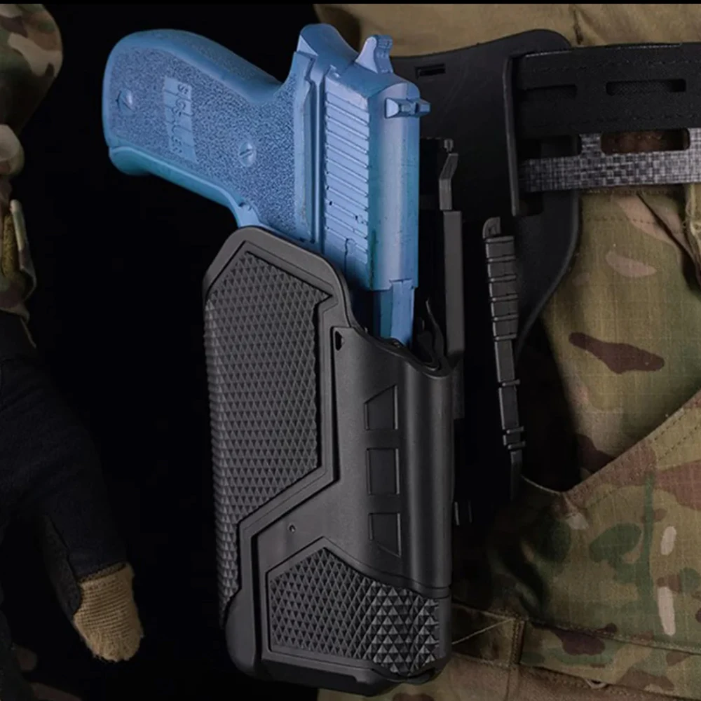 حافظة مسدس عالمية مع X300 التكتيكية Undermount مصباح يدوي الشعلة الحافظة الإفراج السريع QLS مكون