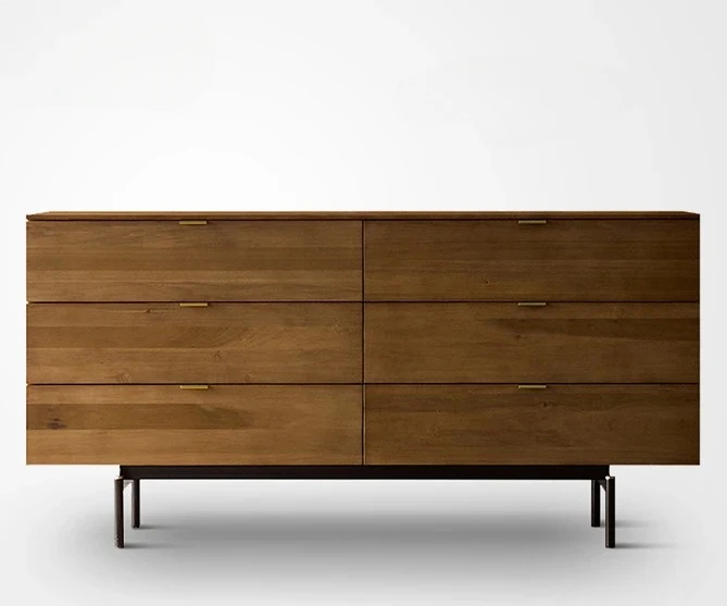 

Nordic Mid-Ancient Solid Wood Chest of Drawers Bedroom Bed Front Cabinet Retro Dining Storage Entrance Cabinet