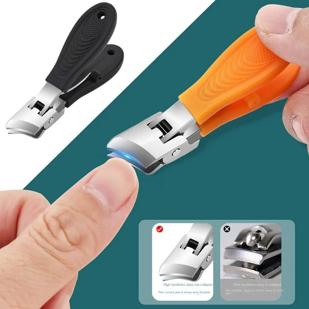 Brede kaakopening Anti-spat schuine nagelknipper Diagonale mond Schuin mes Gebogen nagelknipper Roestvrij staal Duurzaam