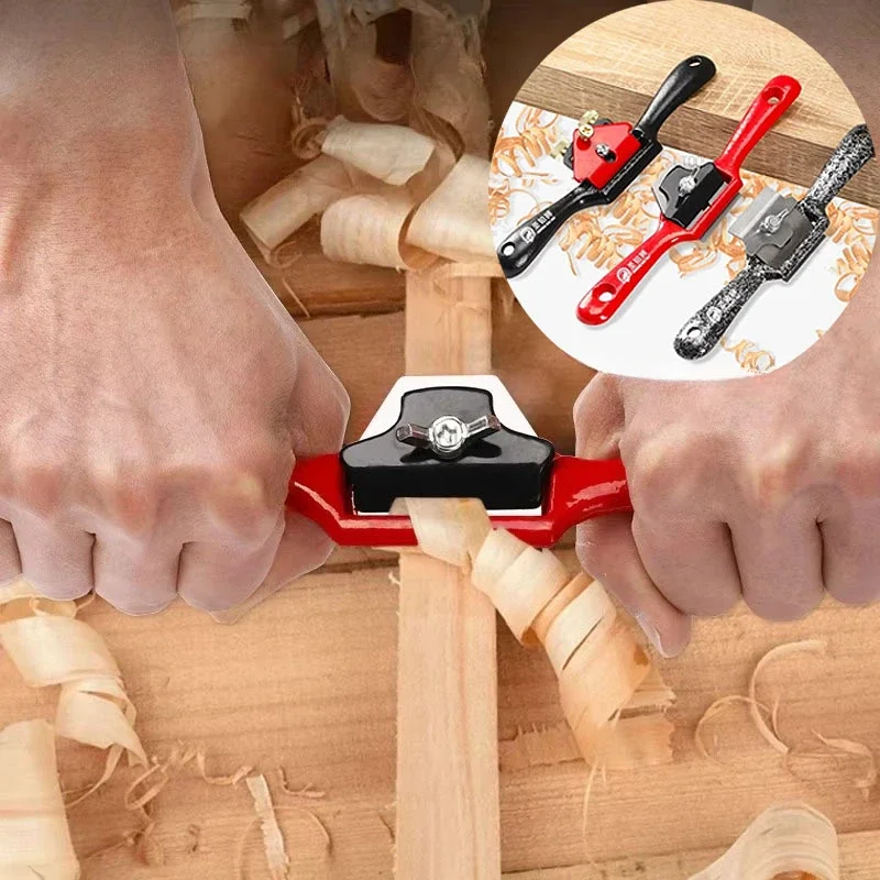 Hand Push Planer Household DIY Small Planer Woodworking Handmade Edge Trimming and Scraping Planer Cutting Adjustable Spokeshave