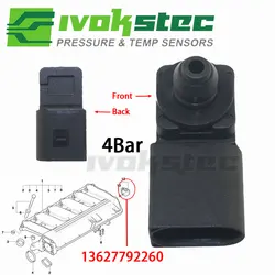 4Bar 13627792260 Fuel Injection System Intake Manifold Absolute Pressure Map Sensor For BMW 3 5 6 7 Series X5 X6 E46 F15