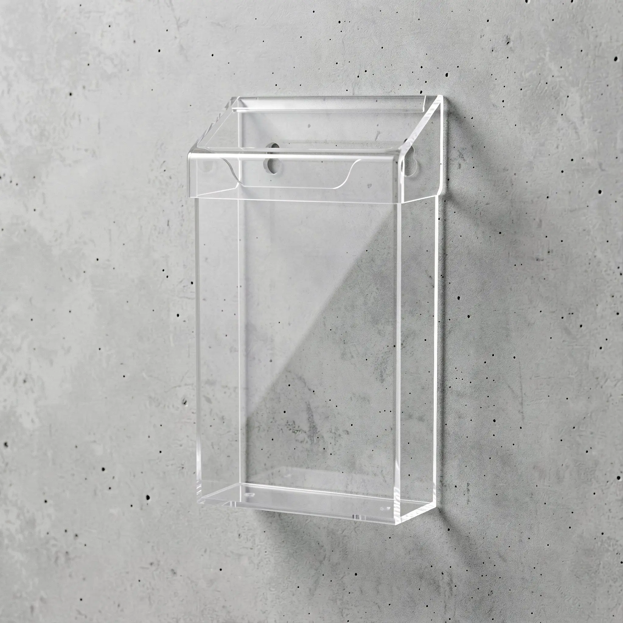 Acrylic Outdoor Brochure Box with Lid Clear Wall Mount Display Rack Literature Holder for Wall Sign Mount Brochure Booklet