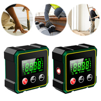 Magnetic Digital Angle Finder 360° Mini Inclinometer Rechargeable Magnet Goniometer Level Gauge Measuring Tool