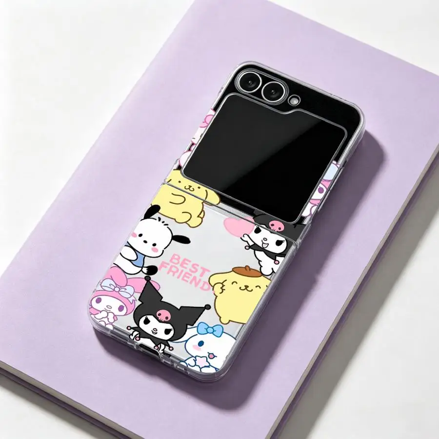 Case for Samsung Galaxy Z Fold 7 6 5 4 3 Z Flip 7 6 5 4 3 Phone Cover Cartoon Sanrio Cute