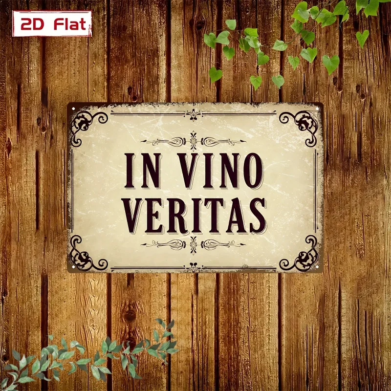 2DFlat Single Vintage Wine Label Metal Sign