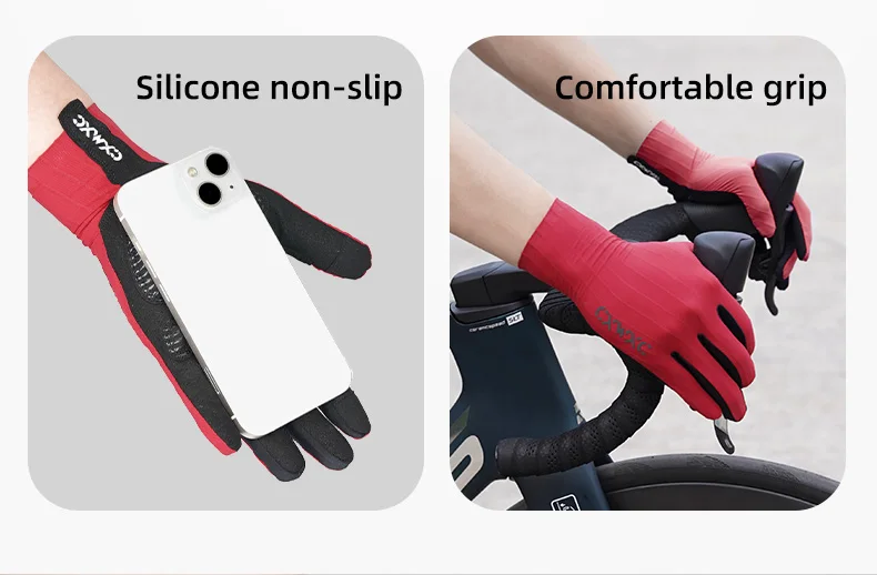 CXWXC Fahrradhandschuhe Vollfinger Fahrrad Sporthandschuhe Herren Damen Touchscreen Atmungsaktiv Fitnessstudio Motorrad Camping Wandern Fäustlinge – Detail 10