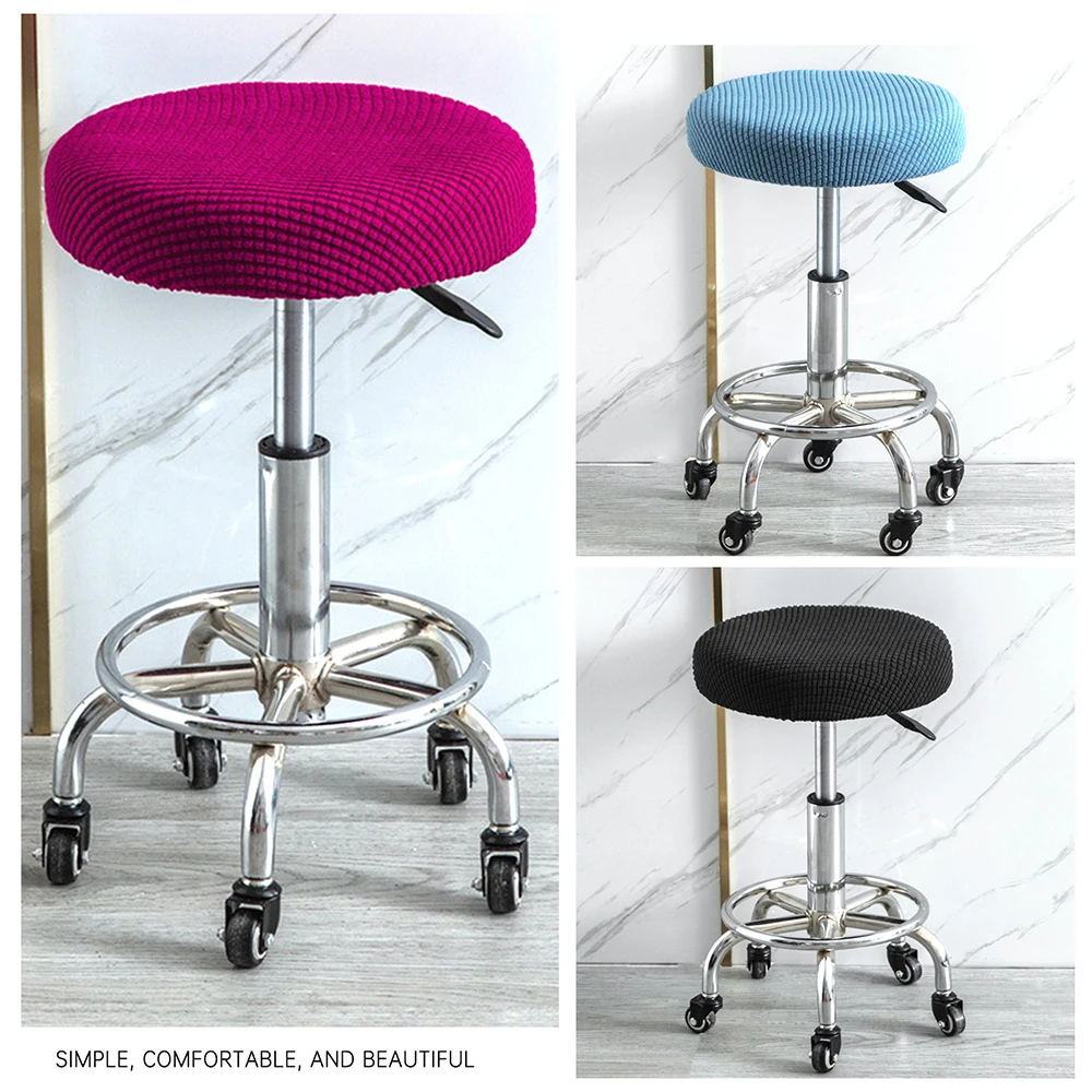 

Чехол на сиденье, чехол на барное сиденье, чехол на стул для обеденного стола, круглый чехол на стул, Чехол для стула, эластичный утолщенный однотонный Чехол для стула