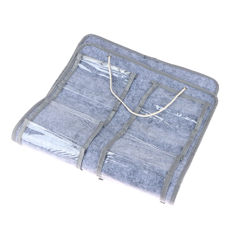 16 Slots Felt Eyeglasses Stand Holder For Sunglasses Glasses Storage Display Hanging Bag Wall Pocket Storage Box Organizer Bags