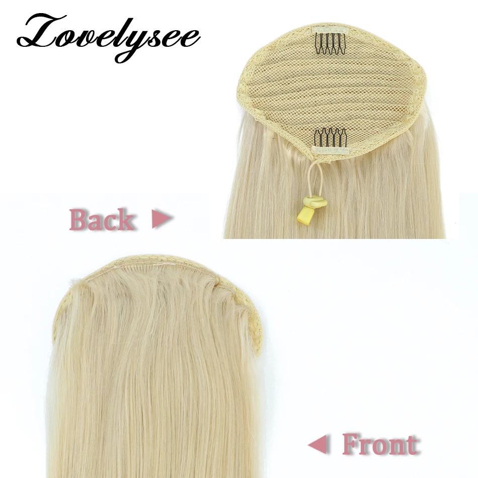 Proximité Wstring Ponytail Extensions de cheveux humains, réinitialisation in Straight, Remy Ponytail, Natural Document Hair, 160 g