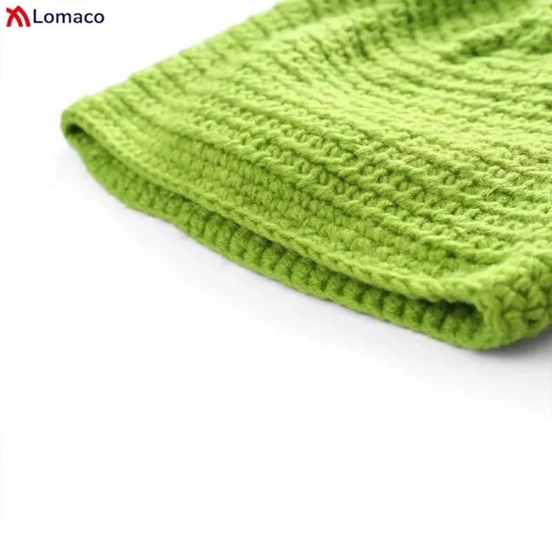 Gorros CyWinter para mujeres, hombres y niños, pasamontañas Monster Shrek, sombrero de lana, gorros de trompeta divertidos y creativos, gorro tejido a mano pura