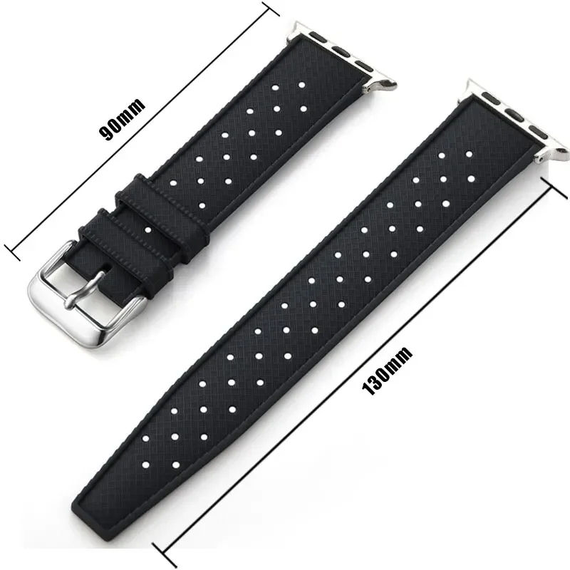 Tropical Rubber Strap For Apple Watch Band 44mm 45mm 49mm 42mm 38 40 41mm Smartwatch Sport Bracelet iWatch 8 7 6 5 4 3 SE Ultra