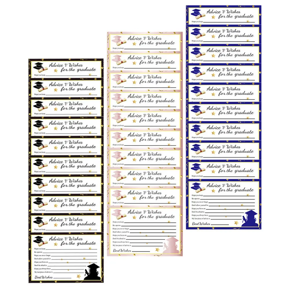 

30Pcs Graduation Party Greeting Cards Set Assorted Designs Celebration Thank You Cards for Graduates Friends Family Event Decor