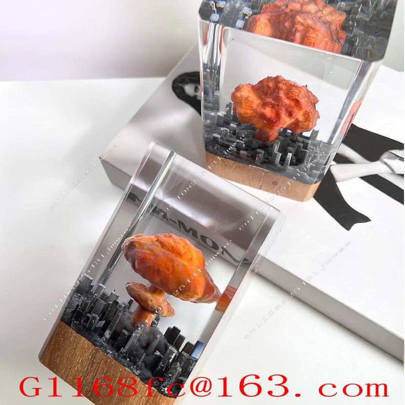 Night Light Ornament Mushroom Cloud Creative Crystal Epoxy Resin Handicraft
