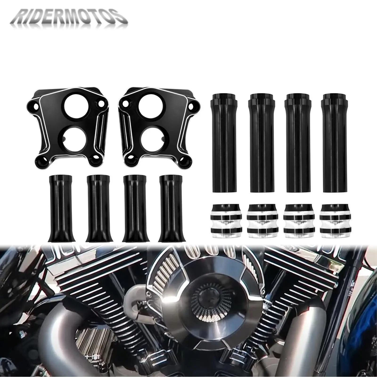 Engine Lifter Tappet Pushrod Cover Block For Harley Twin Cam Touring Road King Road Glide EFI 1999-2017 Motorcycle Accessories