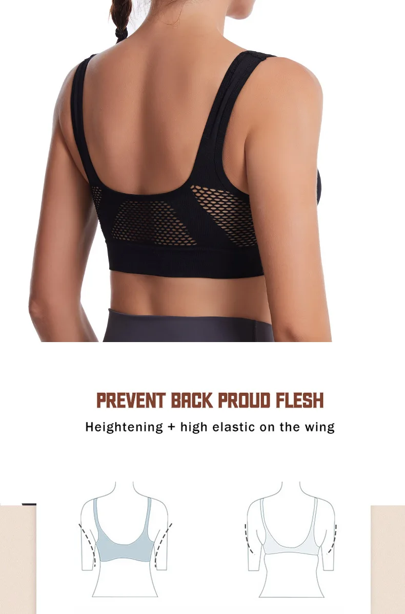 Stoßfester Sport-Yoga-BH für Frauen mit herausnehmbaren Brustpolstern, S-7XL, sexy elastischer Rücken, Baumwoll-Schlaf-BH, bequemes Schlafoberteil. – Detail 5