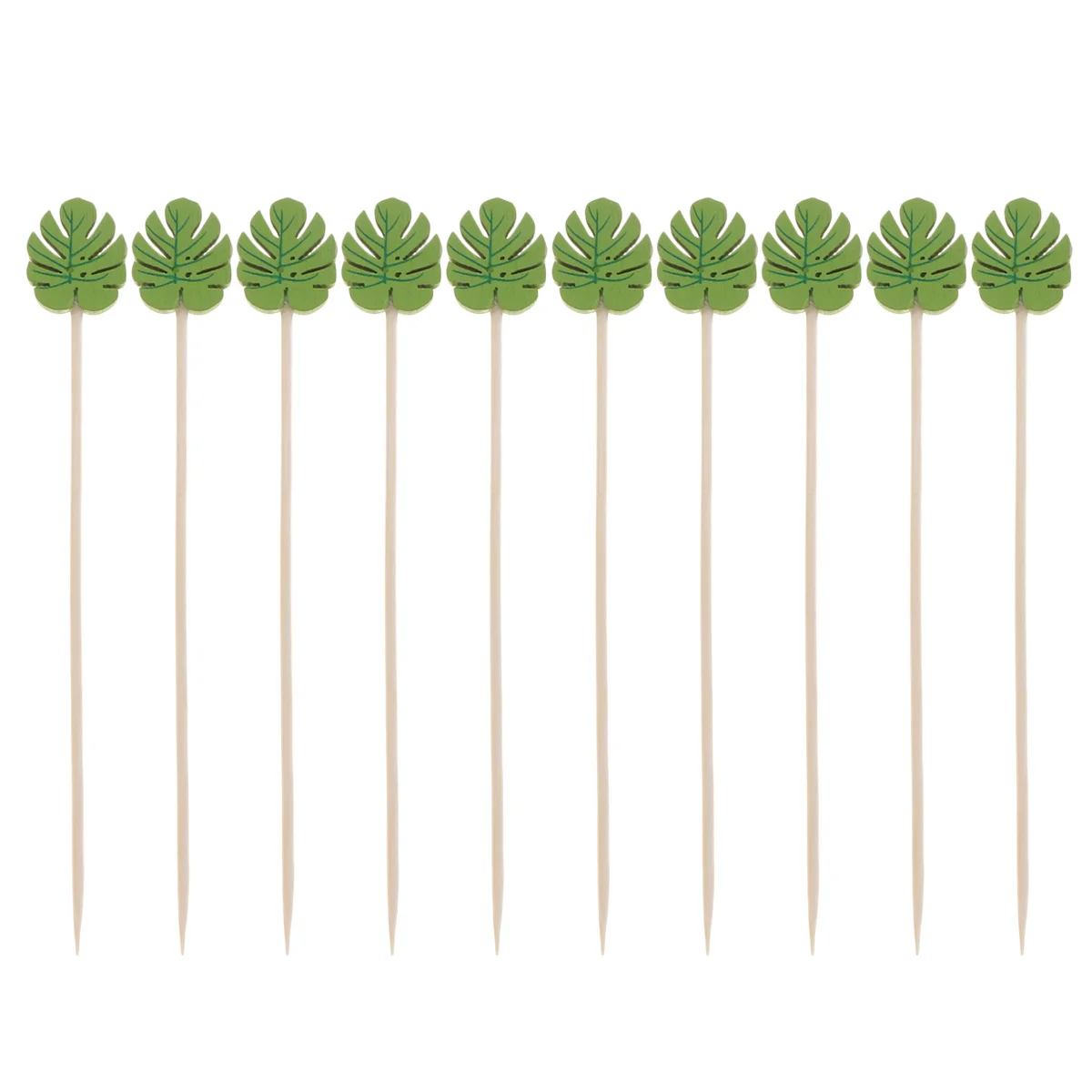 

100Pcs Bamboo Wooden Picks Disposable Eco- Food Cocktail Appetizer Picks Party Wedding Supplies Food Sticks