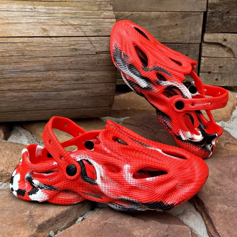 

Мужские трендовые тапочки, удобные уличные сандалии на платформе, пляжная обувь, шлепанцы, мужская домашняя обувь для ванной комнаты, нескользящая обувь