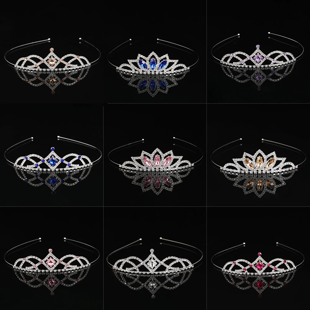 

Rhinestone Crystal Tiara Princess Crown Rhinestone Headband Girls Crowns for Kids Wedding Prom Birthday Party Gift