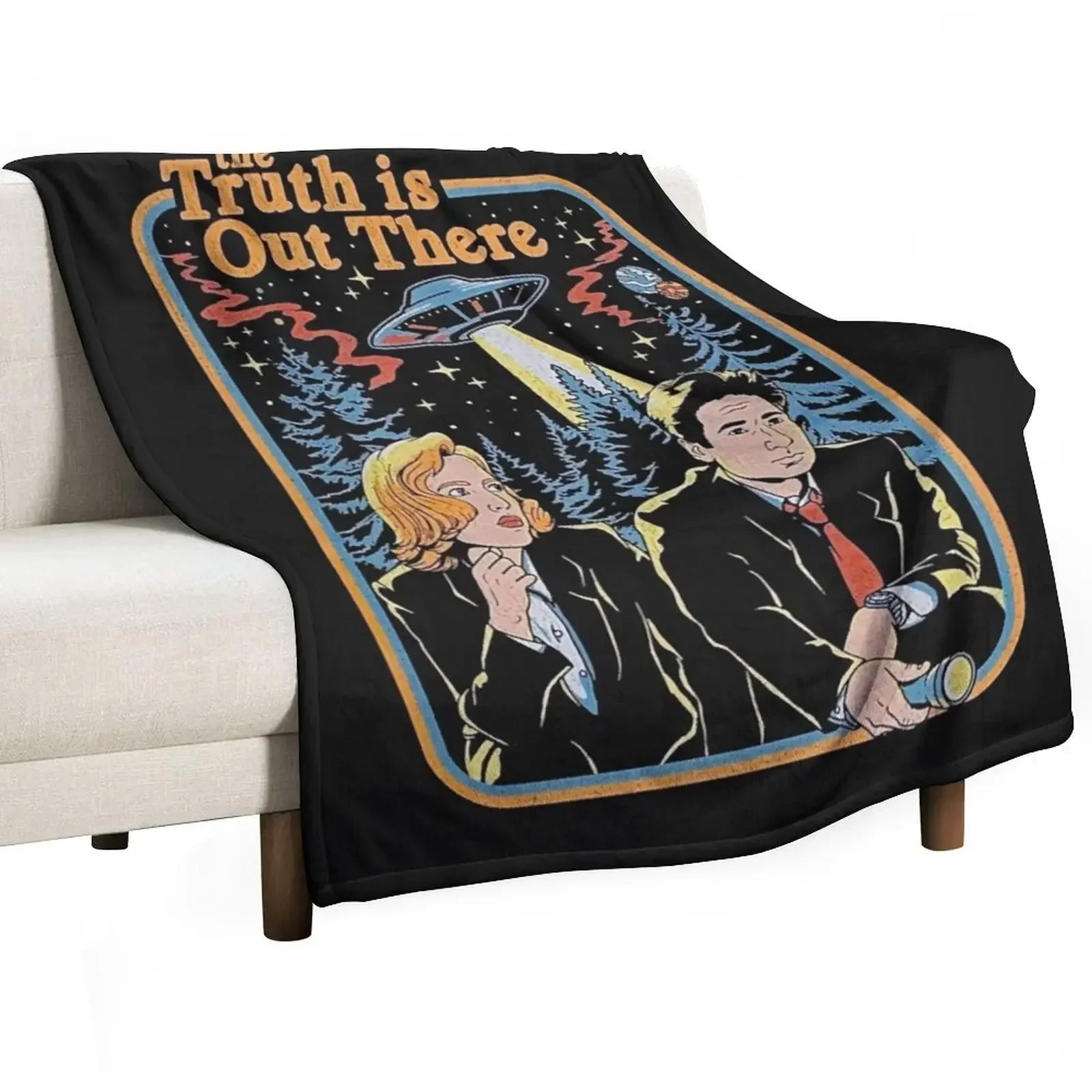 

The truth is out there - X Files funny Classic T-Shirt Throw Blanket Large Stuffeds Blankets