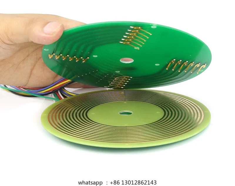 

Disc slip ring PCB conductive slip ring inner hole 12-50mm separate ultra-thin collector ring, 1~ 12 rings optional