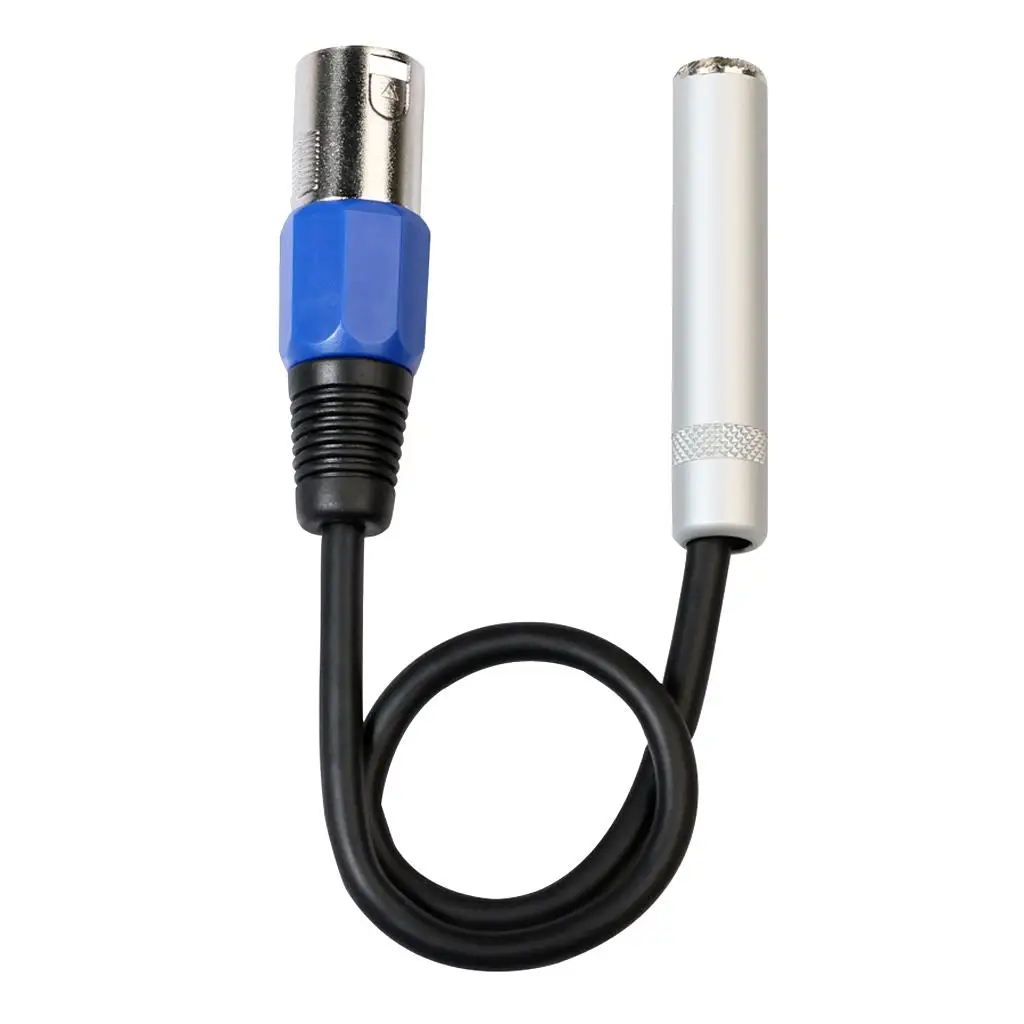 3 XLR Macho a 1/4 6.35mm Hembra Cable de audio Adaptador de micrófono 1 pies