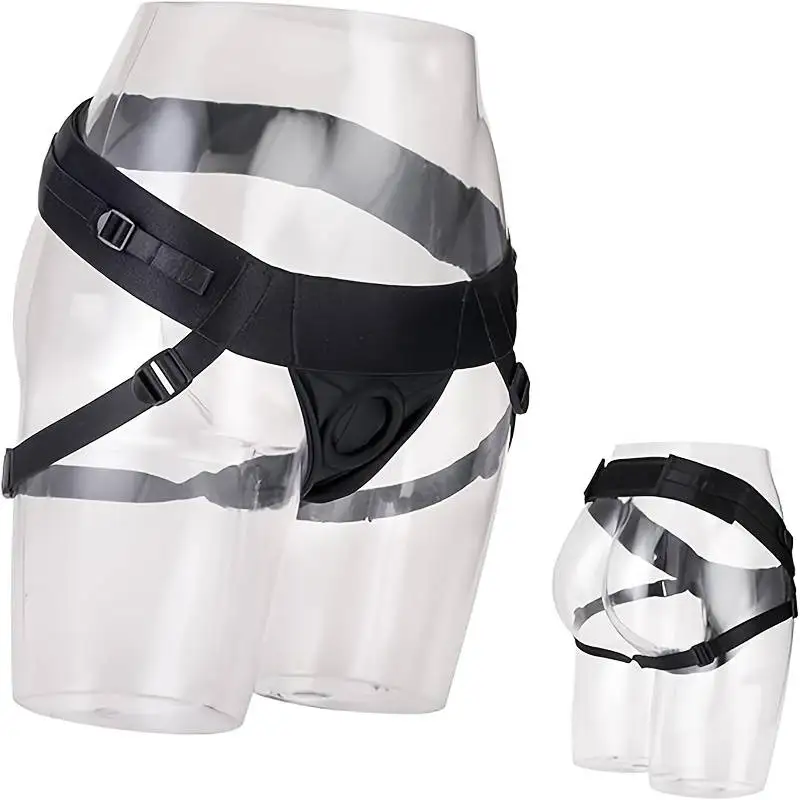 Arnés de Cintura Ajustable Unisex de Talla Única con Anillo en O de 4.5 cm (1.77 pulgadas) para Correas, Bondage y Tangas