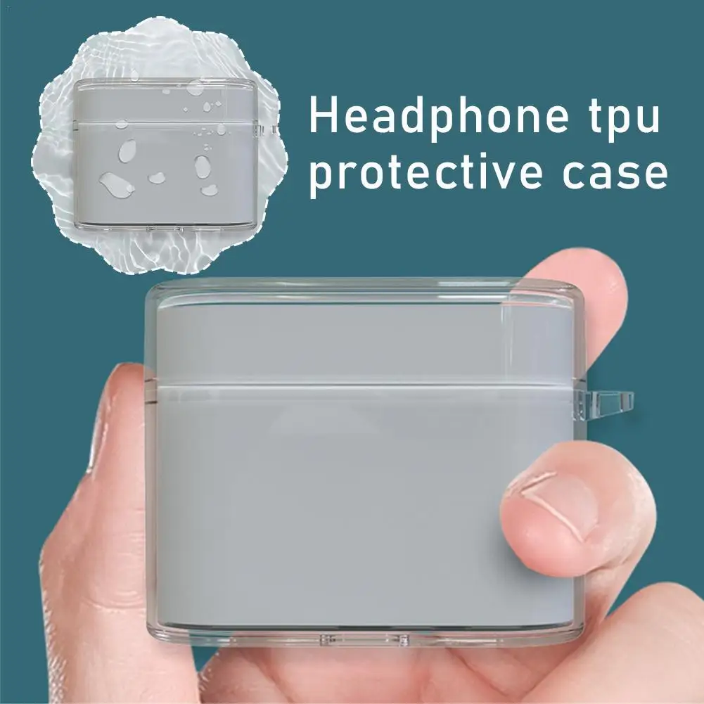 Adequado para roseselsa EARFREE-i5 transparente leve capa protetora material tpu macio à prova de poeira sem fio fones de ouvido escudo