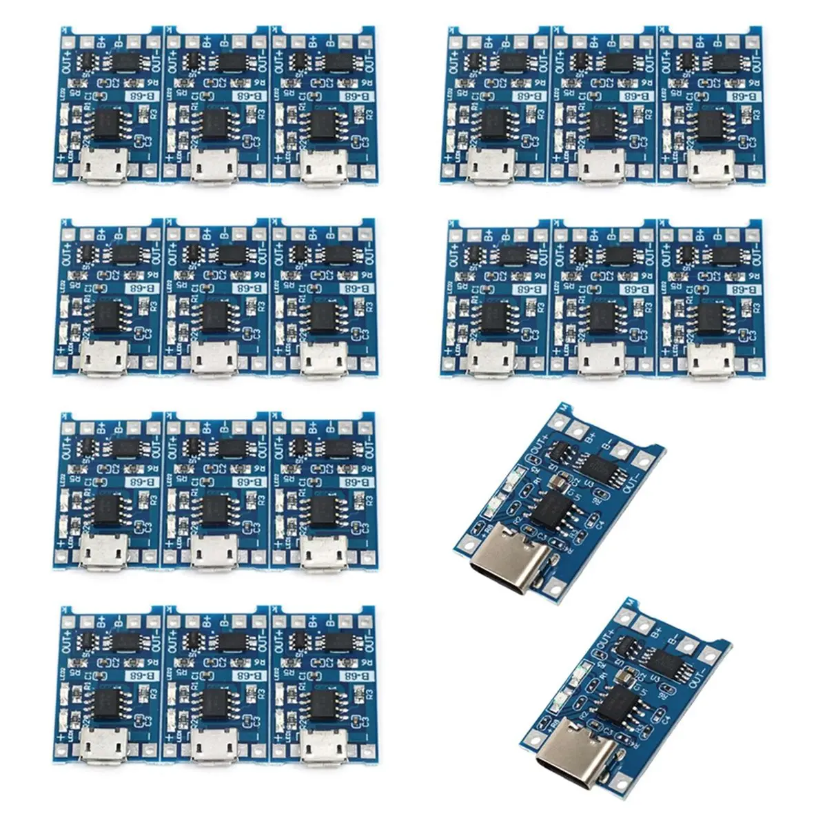 【Charger】 20-Pack Type-C Charging Board Connector for 18650 Lithium Batteries,5V 1A USB-C Charger Module with Protection