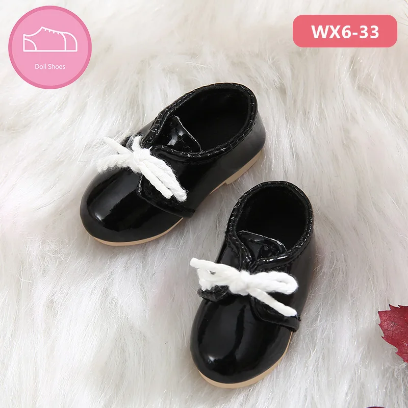 Free Shipping BJD Shoes 1/6 Leather Black Khaki For YOSD BJD Dolls WX6-33 Length 4.6cm width 2cm WX6-40 blue Doll Accessories