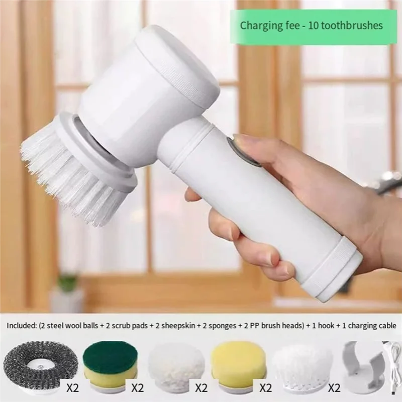 B25B Uniwersalna szczotka do czyszczenia Bezprzewodowa elektryczna szczotka ręczna do kuchni, łazienki i toalety