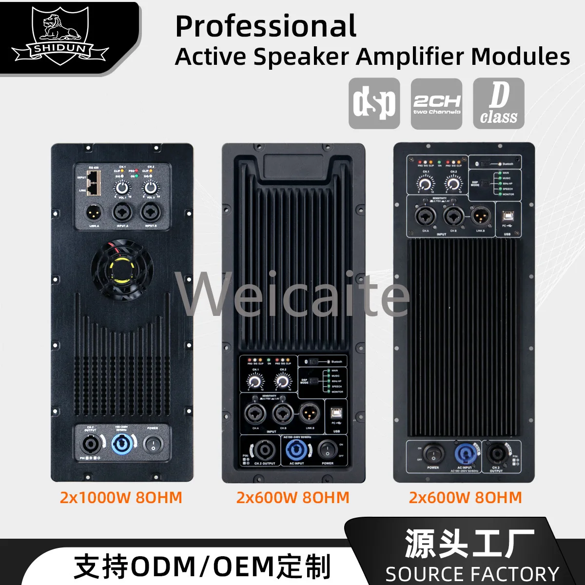 

High-power DSP Digital Active Belt Power Amplifier Module Class D Two-channel 1000W Performance Full-range Speaker Equipment