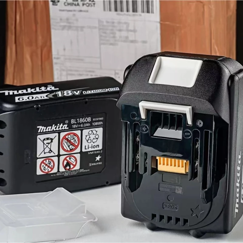 100% batterie Lithium-Ion d'origine Makita BL1860 18V 6.0Ah avec Protection BMS pour outils électriques BL1840 BL1850 BL1860B