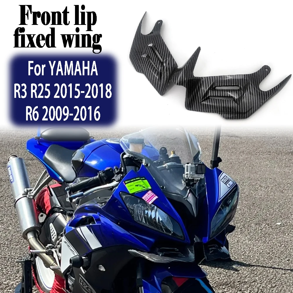 

For YAMAHA YZF-R25 YZF-R3 YZF-R6 2008-2016 Motorcycle Winglet Front Fairing Wing Guard Cover Decoration Winglets Accessories