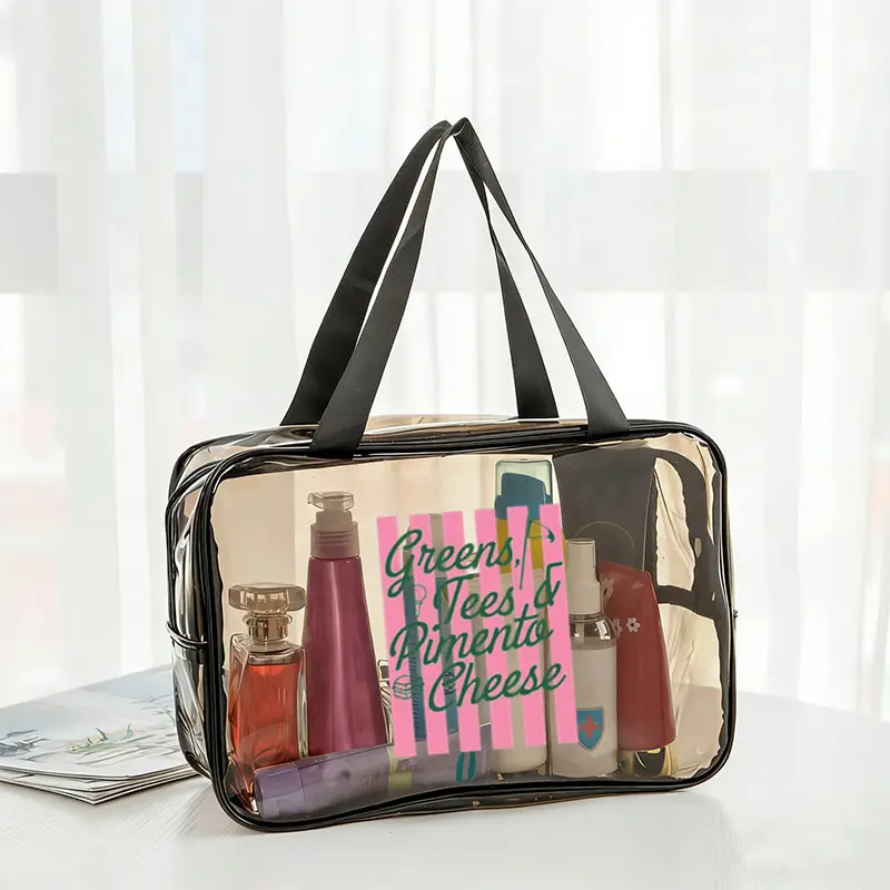 

Masters Inspired Fashionable Zipper Pvc Waterproof Handheld Makeup Bag Large Capacity Cosmetics Bags The National Golf Club Gift