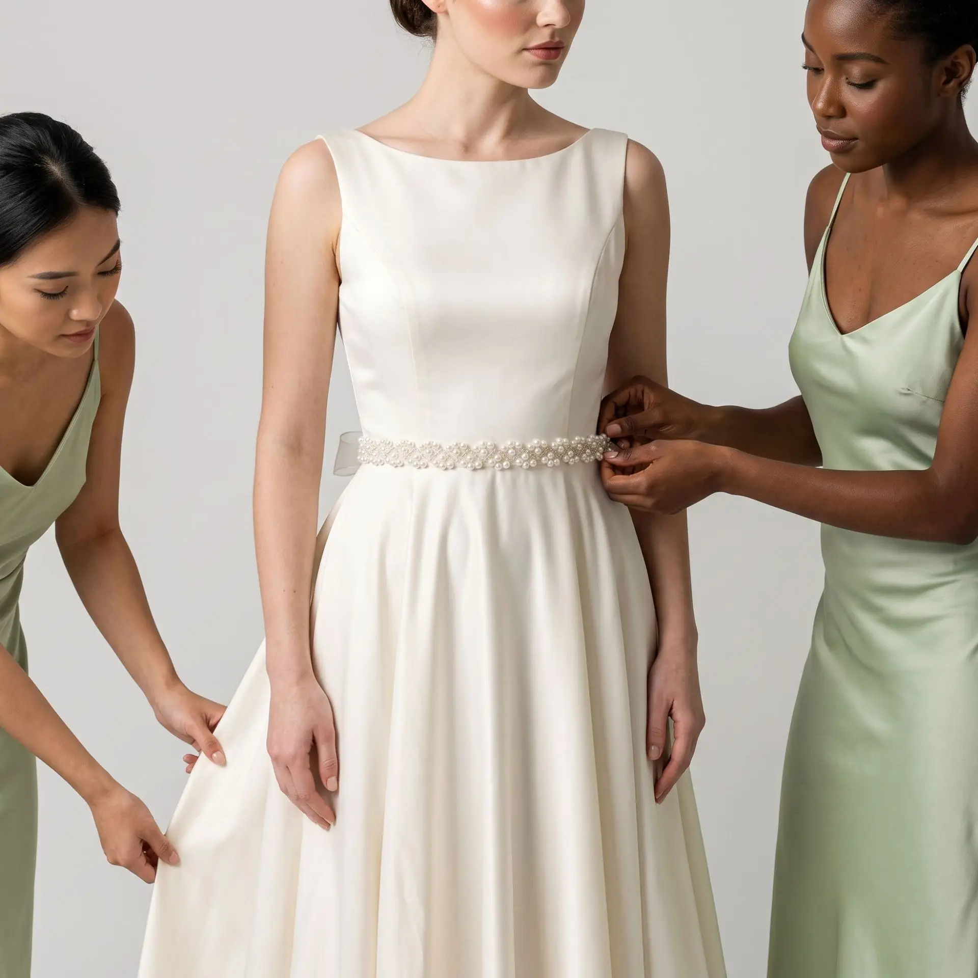 Handmade Fashion Belt Faux Pearl Waist Belt For Wedding Reception Holiday Application Style Handmade Craftsmanship