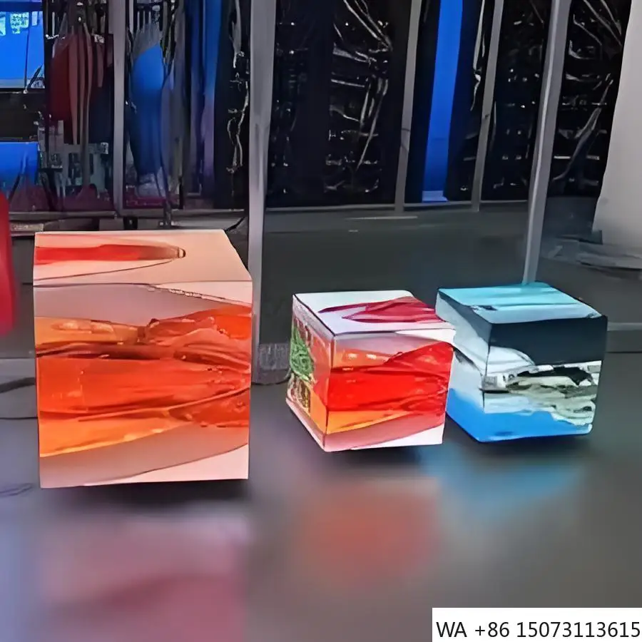 Pantalla cúbica LED HD P2.604 para interiores: tamaños personalizables para publicidad digital y salas de exposición