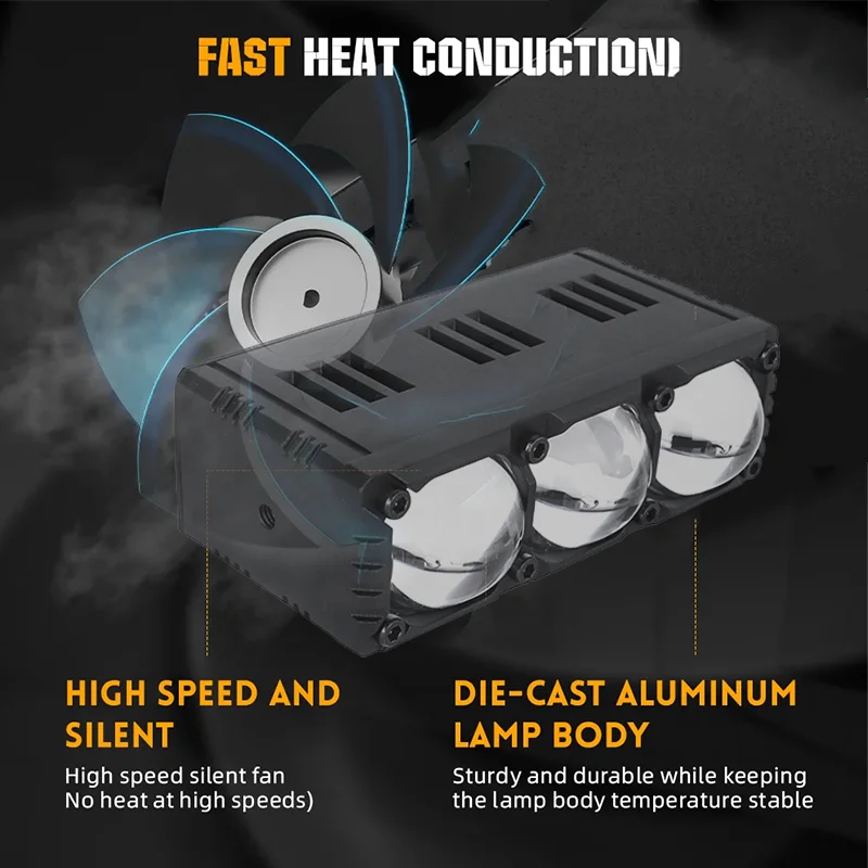 لمساعد الأضواء مصباح سيارة الضباب ضوء الملحقات دراجة نارية صغيرة القيادة ضوء المصباح العالمي ثنائي اللون ATV سكوتر #3