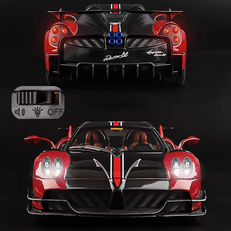 1:18 Pagani Huayra BC Supercar Alloy Model Car Toy Diecasts Metal Casting Sound and Light Car Toys For Children Vehicle