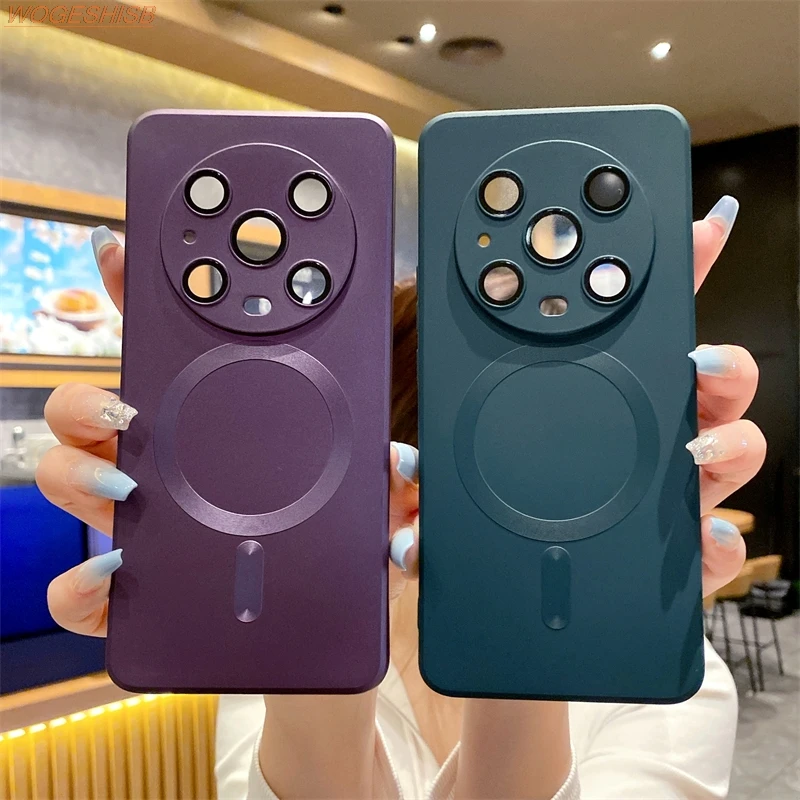 New Magsafe High-end Luxury for Huawei P30 P40 P50 P60 Pro Mate 20 30 40 50 60 Pura70 Phone Case Magnetic Suction Cover Fundas