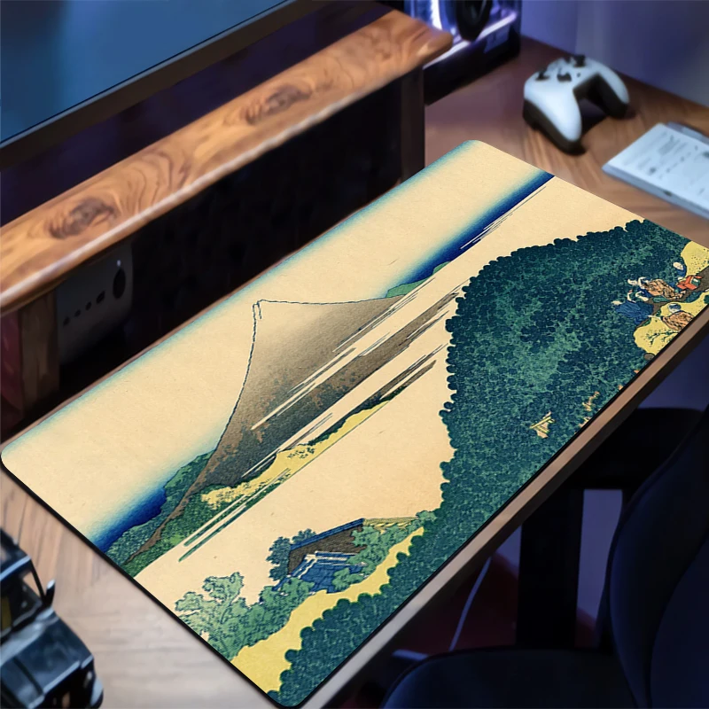 

Gaming Mouse Pad Mousepad Gamer Desktop Mat Keyboard Pad Ukiyo E HD Print Carpet Computer Table Surface For Accessories Mausepad